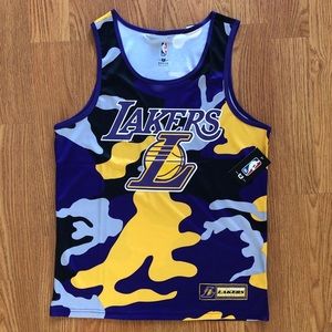Los Angeles Lakers NBA camo tank top jersey